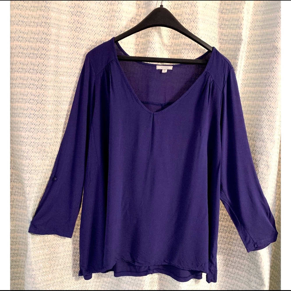 Pleione Purple Long Sleeve Blouse